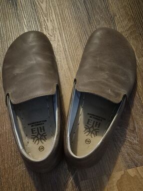 Earthing Harmony Leather Barefoot Grounding Slip On Shoes Size 40